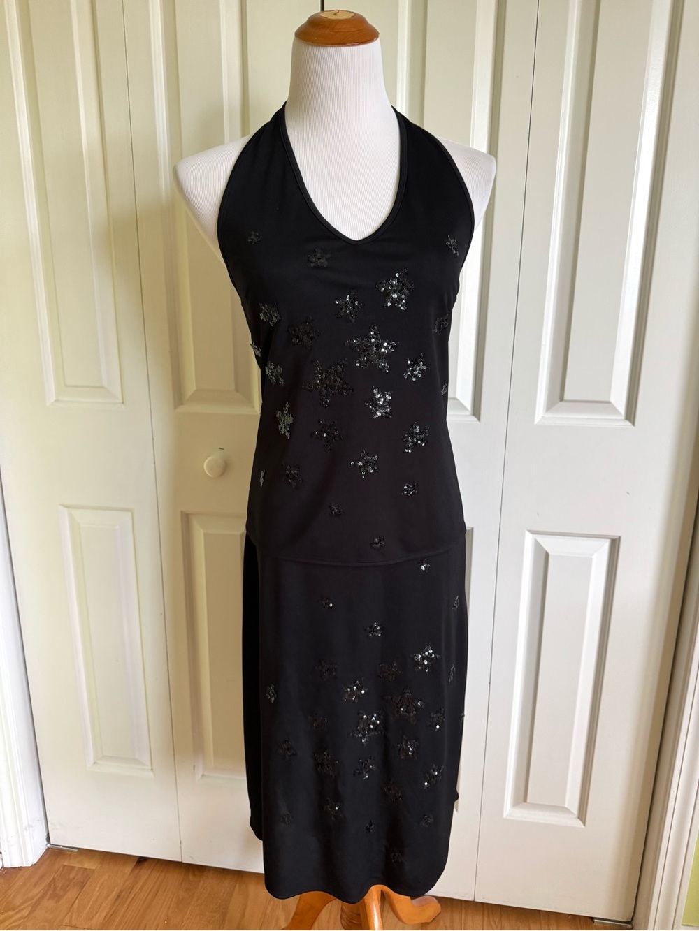 CASTELBAJAC Black Jersey  Sequenced 2-Piece Set 6/42 EUC